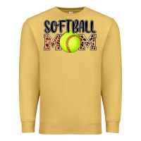 Antique Gold softball mom Premium Sweatshirt - AdoDesignShop