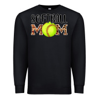 Black softball mom Premium Sweatshirt - AdoDesignShop