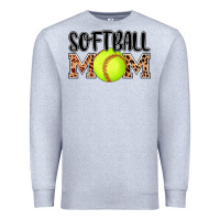 Heather Grey softball mom Premium Sweatshirt - AdoDesignShop