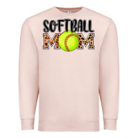 Pale Pink softball mom Premium Sweatshirt - AdoDesignShop