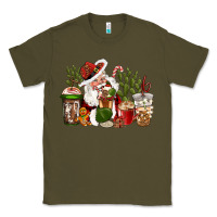 Army Green western santa cowboy coffe cups christmas Classic Tee - CowGirlArtShop