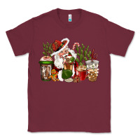 Burgundy western santa cowboy coffe cups christmas Classic Tee - CowGirlArtShop