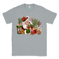 Heather Grey western santa cowboy coffe cups christmas Classic Tee - CowGirlArtShop