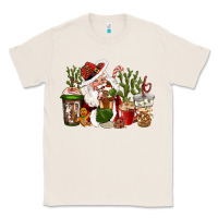 Natural western santa cowboy coffe cups christmas Classic Tee - CowGirlArtShop
