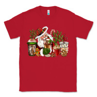 Red western santa cowboy coffe cups christmas Classic Tee - CowGirlArtShop