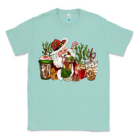 Seafoam western santa cowboy coffe cups christmas Classic Tee - CowGirlArtShop