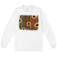 White sunflowers serape leopard Long Sleeve Tee - RanaPortraitStore