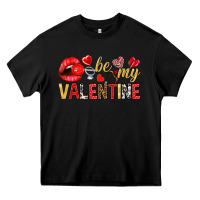 Black Be my valentine Valentine's Day Heavy Core Tee - HowdyJamesFarm