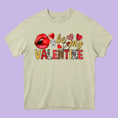 Be My Valentine Valentine's Day Heavy Core Tee Designed By Howdyjamesfarm