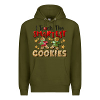 Army Green I Teach The Smartest Cookies Premium Hoodie - LillyAllenDesigns
