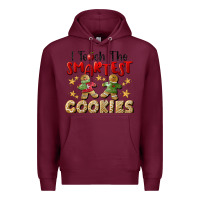 Burgundy I Teach The Smartest Cookies Premium Hoodie - LillyAllenDesigns