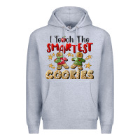 Heather Grey I Teach The Smartest Cookies Premium Hoodie - LillyAllenDesigns