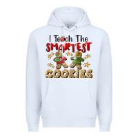 White I Teach The Smartest Cookies Premium Hoodie - LillyAllenDesigns