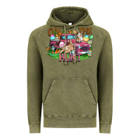 Vintage Olive on the hunt truck Vintage Hoodie - FaDigitalArtStudio