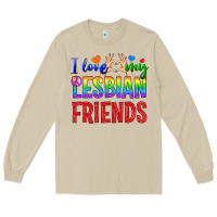 Mushroom I Love My Lesbian Friends Long Sleeve Tee - BundleAndBundleShop