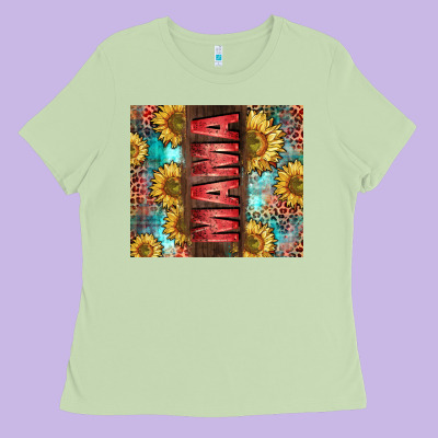 Mama Sunflower Ladies Tee Designed By Cowgirlartshop