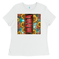 White Mama Sunflower Ladies Tee - CowGirlArtShop