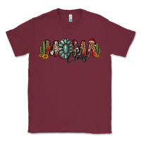 Burgundy western christmas mama claus sunflowers and cactus Classic Tee - Jasminsmagicworld