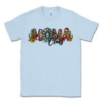 Dusty Blue western christmas mama claus sunflowers and cactus Classic Tee - Jasminsmagicworld