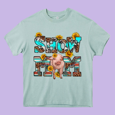 Show Mom Pig Heavy Core Tee Designed By Ranaportraitstore