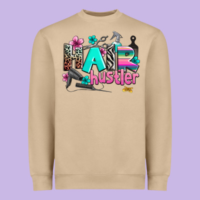 Hair Hustler Heavyweight Sweatshirt Designed By Adodesignshop