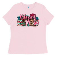 Bubblegum Pink Blessed memaw Mother's Day Ladies Tee - CowGirlArtShop