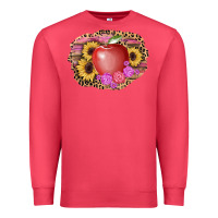 Cardinal apple sunflower back to school background Premium Sweatshirt - AdoDesignShop