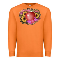 Carrot apple sunflower back to school background Premium Sweatshirt - AdoDesignShop