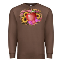 Chestnut apple sunflower back to school background Premium Sweatshirt - AdoDesignShop