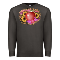 Smoke apple sunflower back to school background Premium Sweatshirt - AdoDesignShop