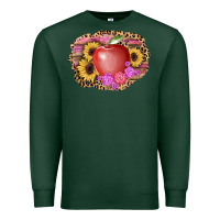 Sports Green apple sunflower back to school background Premium Sweatshirt - AdoDesignShop