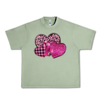 Oil Green breast cancer hearts Urban Heavy Tee - FaDigitalArtStudio