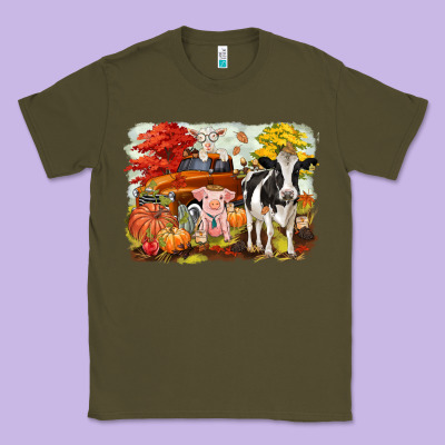 Fall Farm Animals Classic Tee Designed By Cowgirlartshop