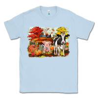 Dusty Blue fall farm animals Classic Tee - CowGirlArtShop