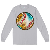 Moon Dust baseball with sunflower round earrings Long Sleeve Tee - BundleAndBundleShop