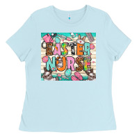 Baby Blue Easter nurse Easter Day tumbler Ladies Tee - HowdyJamesFarm