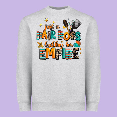 Just A Nail Boss Building Her Empire Heavyweight Sweatshirt Designed By Adodesignshop