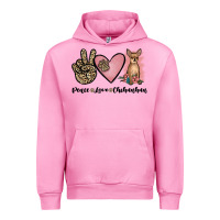 Fuchsia Pink peace love chihuahua Urban Hoodie - JahusDesignShop