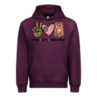 Mauve Wine peace love chihuahua Urban Hoodie - JahusDesignShop