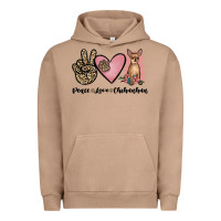Pigment Burro peace love chihuahua Urban Hoodie - JahusDesignShop