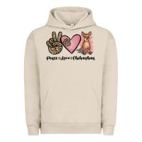 Pigment French Oak peace love chihuahua Urban Hoodie - JahusDesignShop