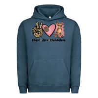 Pigment Midnight Navy peace love chihuahua Urban Hoodie - JahusDesignShop