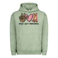 Pigment Oil Green peace love chihuahua Urban Hoodie - JahusDesignShop