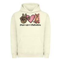 Pigment Pistachio peace love chihuahua Urban Hoodie - JahusDesignShop