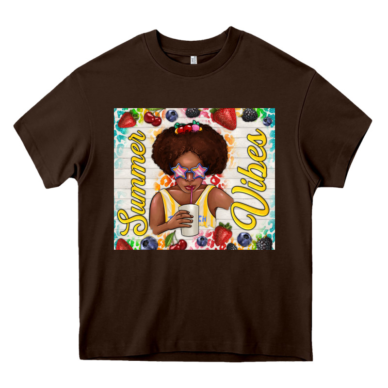 Summer Vibes Afro Kid Heavy Core Tee by TumblerDesignByShophia | Teevron