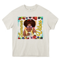 Cream summer vibes afro kid Heavy Core Tee - TumblerDesignByShophia