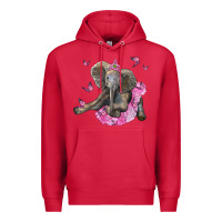 Cardinal baby elephant with tutu Premium Hoodie - LillyAllenDesigns