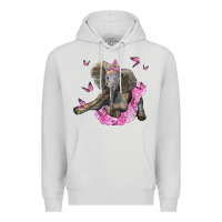 Dove Grey baby elephant with tutu Premium Hoodie - LillyAllenDesigns