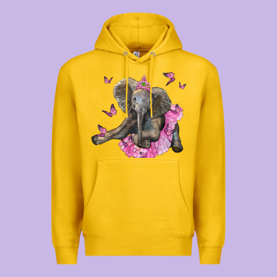 Baby Elephant With Tutu Premium Hoodie Designed By Lillyallendesigns