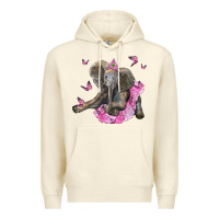 Sandshell baby elephant with tutu Premium Hoodie - LillyAllenDesigns